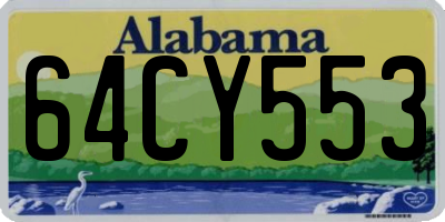 AL license plate 64CY553