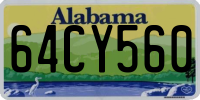 AL license plate 64CY560