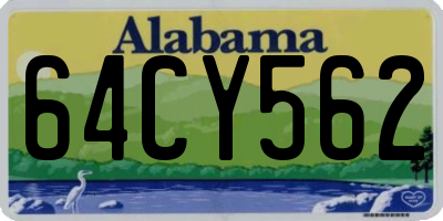AL license plate 64CY562