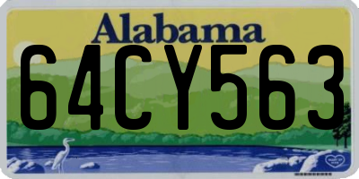 AL license plate 64CY563