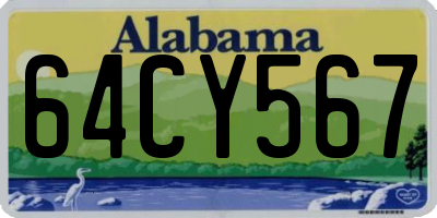 AL license plate 64CY567