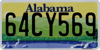 AL license plate 64CY569