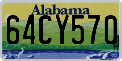 AL license plate 64CY570