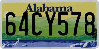 AL license plate 64CY578