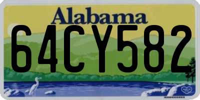 AL license plate 64CY582