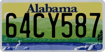 AL license plate 64CY587