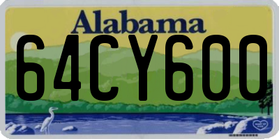 AL license plate 64CY600