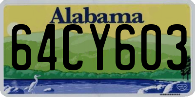 AL license plate 64CY603