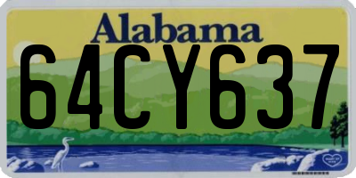 AL license plate 64CY637