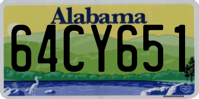 AL license plate 64CY651