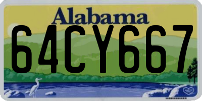 AL license plate 64CY667