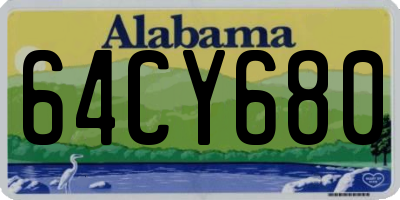 AL license plate 64CY680