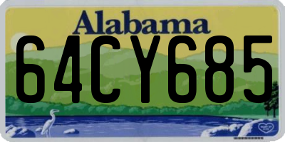 AL license plate 64CY685