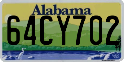 AL license plate 64CY702