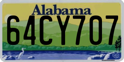 AL license plate 64CY707