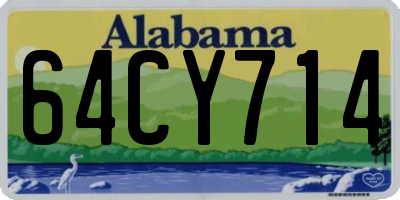 AL license plate 64CY714