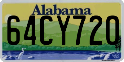 AL license plate 64CY720