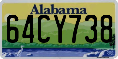 AL license plate 64CY738