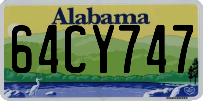 AL license plate 64CY747