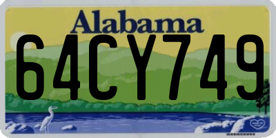 AL license plate 64CY749
