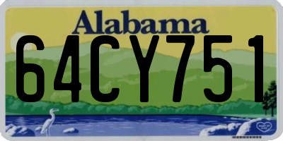 AL license plate 64CY751