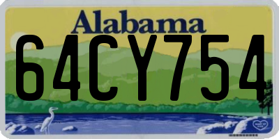 AL license plate 64CY754