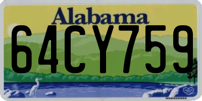 AL license plate 64CY759