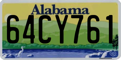 AL license plate 64CY761