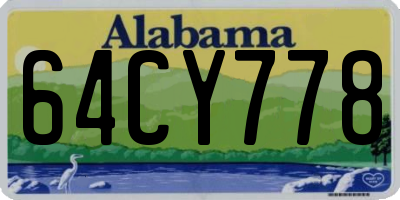 AL license plate 64CY778