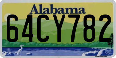 AL license plate 64CY782
