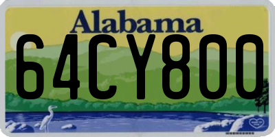 AL license plate 64CY800