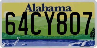 AL license plate 64CY807