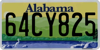 AL license plate 64CY825