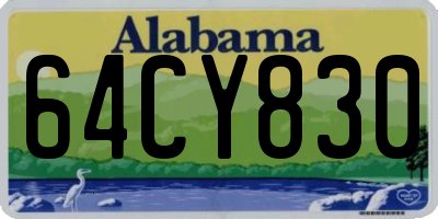 AL license plate 64CY830