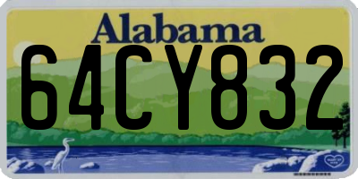 AL license plate 64CY832