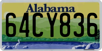 AL license plate 64CY836