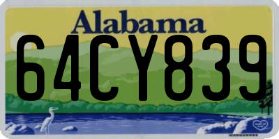 AL license plate 64CY839