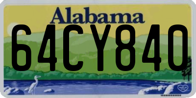 AL license plate 64CY840