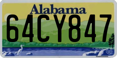 AL license plate 64CY847