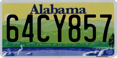 AL license plate 64CY857