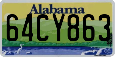 AL license plate 64CY863