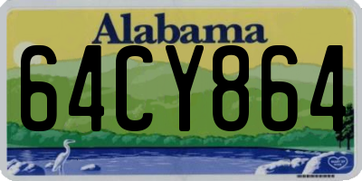 AL license plate 64CY864