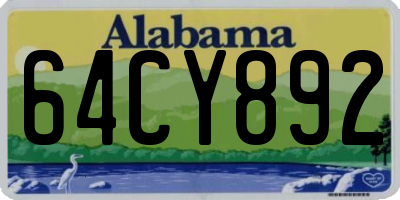 AL license plate 64CY892