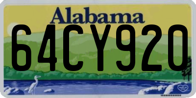 AL license plate 64CY920
