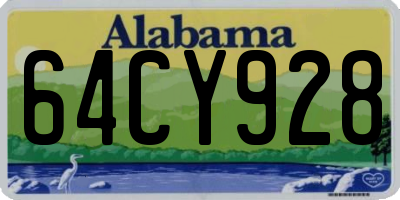 AL license plate 64CY928
