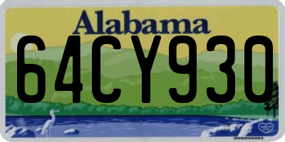 AL license plate 64CY930