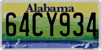 AL license plate 64CY934
