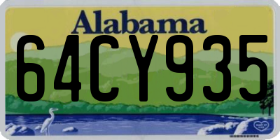 AL license plate 64CY935