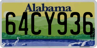 AL license plate 64CY936
