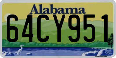 AL license plate 64CY951